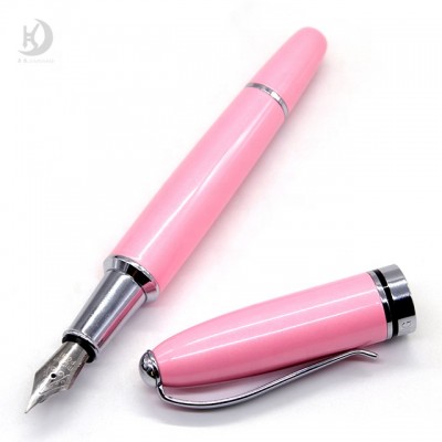 JG Luxury high quality fluent write good touch feeling thick metal fountain pen with custom logo