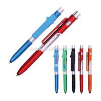 Promotion multifunction 4 in pen   Stylus phone holder  LED light Bulb Pen Reading on night for gift