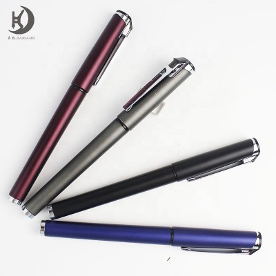 m-4 Luxury promotional aluminum rollerball pen with rubber office gift custom logo gel pen