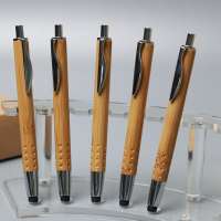 2020 cheap wood wooden carved engraved logo stylus touch  pen