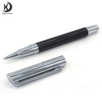 G142 2019 New style hot sale black-silver metal roller pen with custom logo pen gift