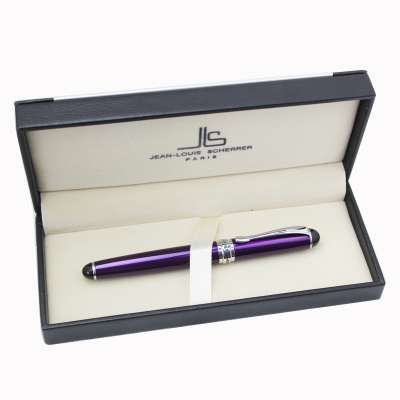 Jinhao 750 High Quality Dark Purple Promotion Pen Custom Logo Smooth Writing Laser Engraving Logo Metal Roller Fountain Pens